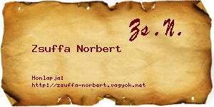 Zsuffa Norbert névjegykártya